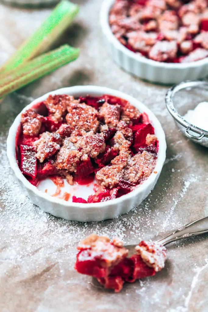 Rhabarber Mandel Crumble Glutenfreies Crumble REzept