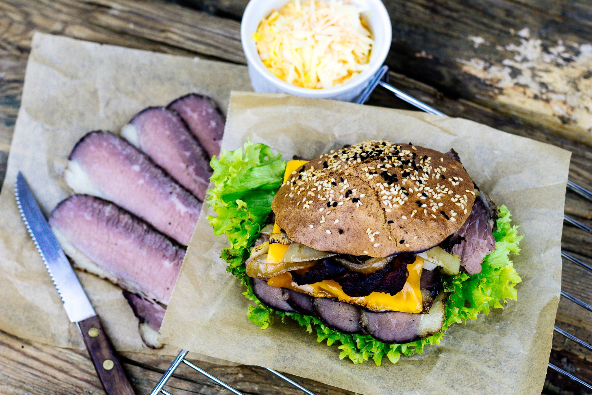 Pastrami Burger Glutenfreier Pastrami Burger
