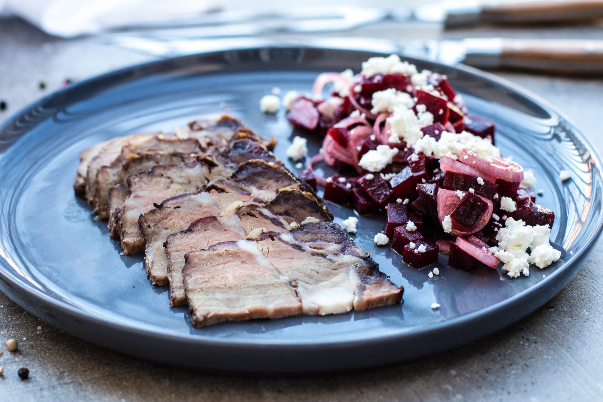Rote Beete mit Roastbeef Roastbeef Rote Beete