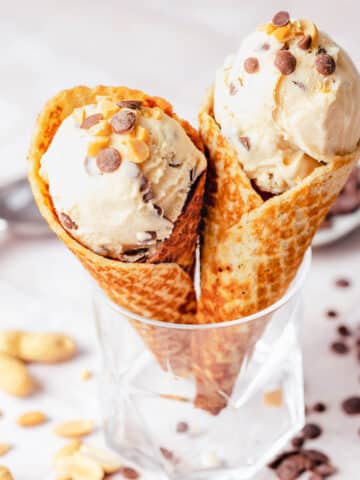 Erdnussbutter-Chocolate-Chips Eis