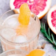 Low Carb Grapefruit Gin Fizz Cocktail